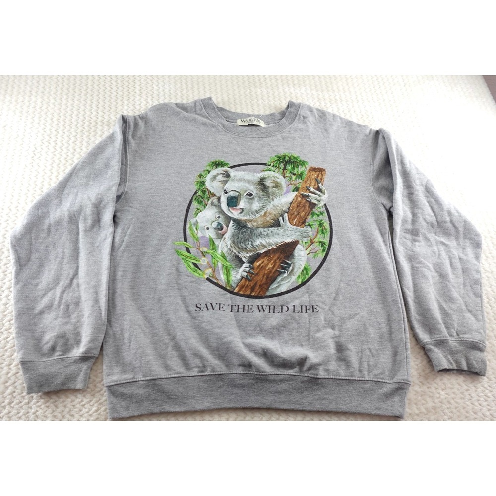 Wound Up Koala Saves Juniors Graphic LS Sweatshirt Size large (11-13)